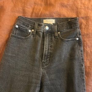 black madewell high waisted mom jeans